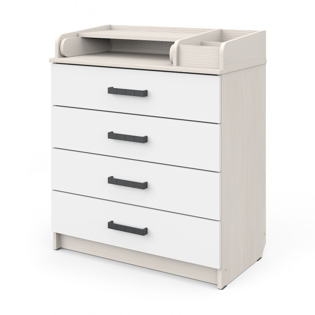 АТОН Комод Сириус-2 "Marvin" 4 ящика, бодега светлый-белый